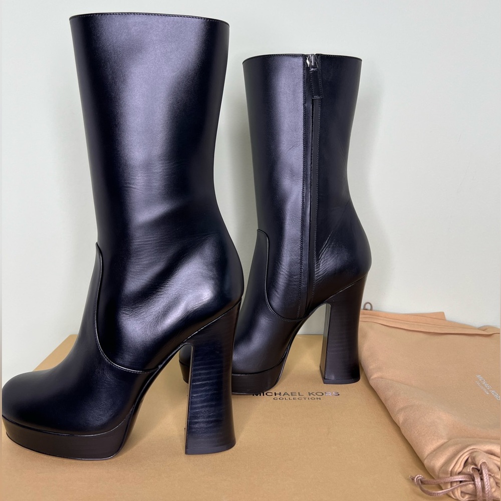 Emmy Runway Platform Boot Genuine Leather- Michael Kors Collection